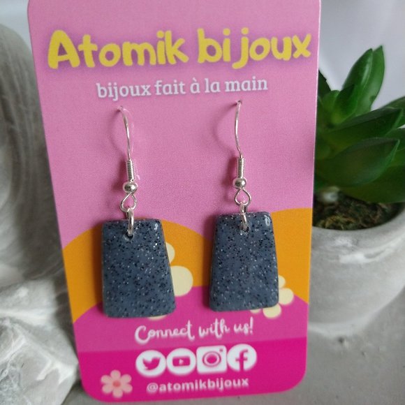 Boucles d’oreilles en argile polymère faites à la main. Handmade polymer clay#12 - Picture 1 of 6